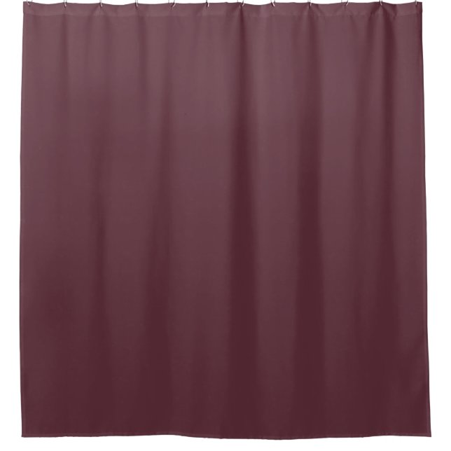 Burgundy Solid Colour Shower Curtain (Front)