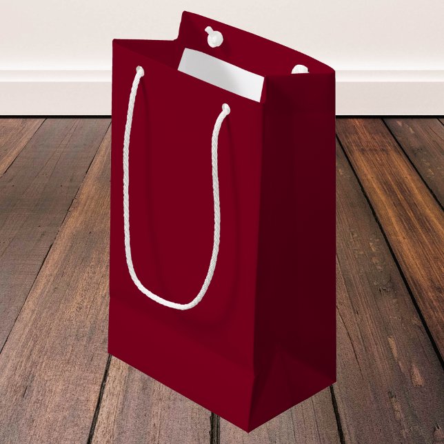 Burgundy Solid Colour Small Gift Bag (Creator Uploaded)