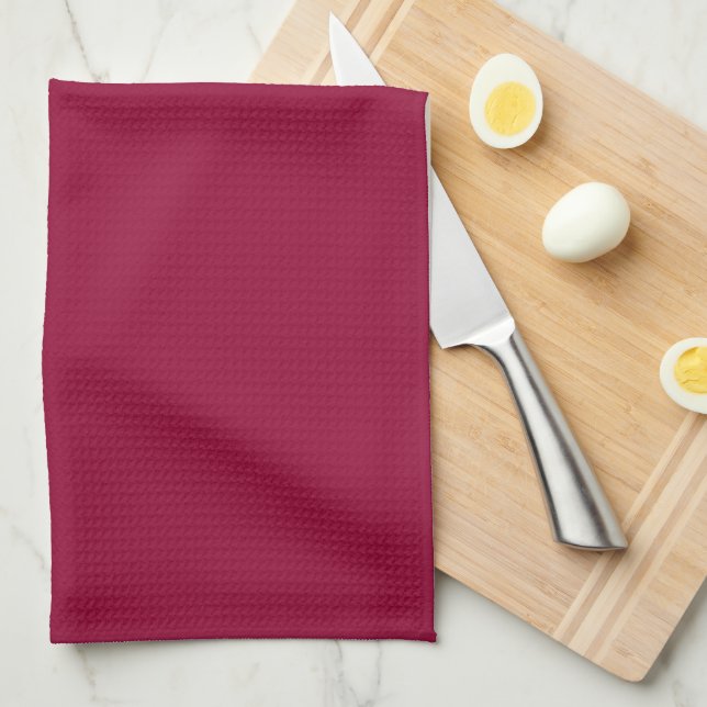 Burgundy Solid Colour Tea Towel (Quarter Fold)