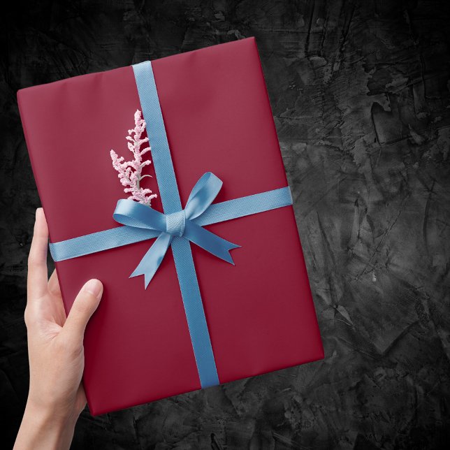 Burgundy Solid Colour Wrapping Paper (Creator Uploaded)