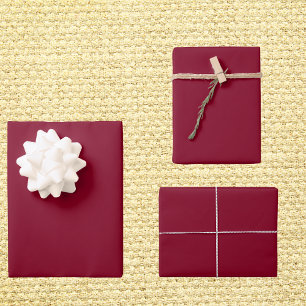 Burgundy Solid Colour Wrapping Paper Sheet