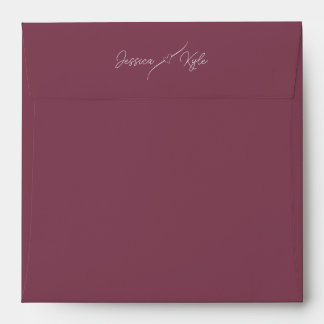 Burgundy Solid Stationery Coloured Envelope