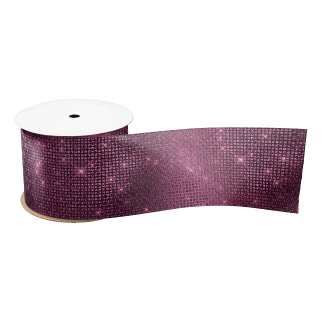 Burgundy Sparkle Satin Ribbon (Spool)