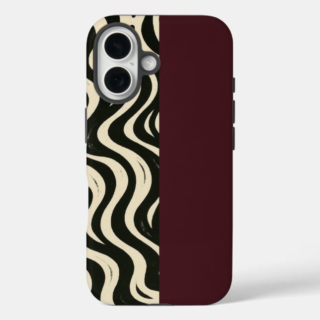 Burgundy Split Phone Case (Back)
