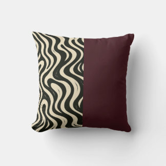 Burgundy Split Throw Pillow