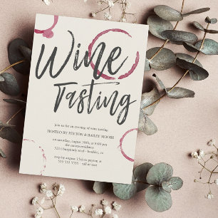 Burgundy Stains - Wine Tasting Party Invitation