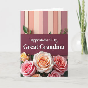 Burgundy Stitch Mothers Card