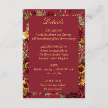 Burgundy Sunflower Wedding Details