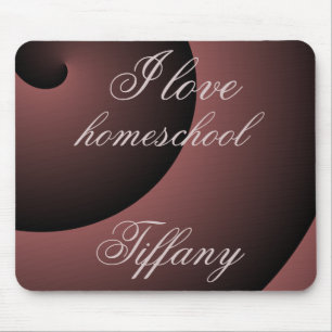Burgundy Swirls Mouse Pad