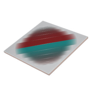 Burgundy teal on grey ceramic tile