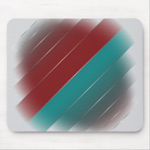 Burgundy teal on grey mouse pad