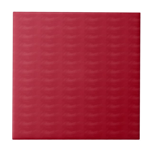 Burgundy Textured Print Ceramic Tile (Front)