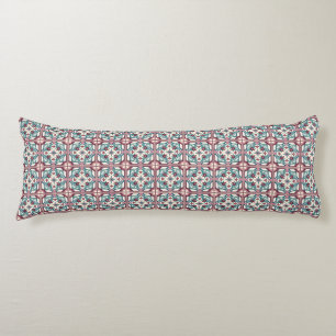 Burgundy Tile Pattern Body Cushion