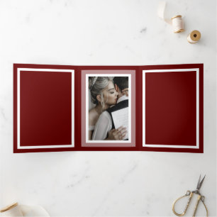 Burgundy Trifold Letter Fold Program