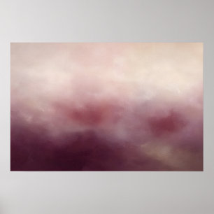 Burgundy Veil Soft Maroon Wash Poster