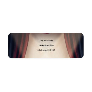 Burgundy Velvet Draped Return Address Labels