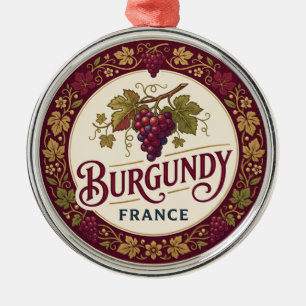Burgundy Vineyards, Côte d'Or France Metal Ornament