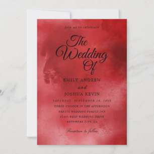 burgundy watercolor wedding invitations 