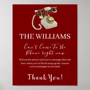 Burgundy Wedding Audio Guestbook Sign Template