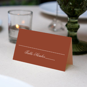Burgundy Wedding Guest Table Number  Place Card
