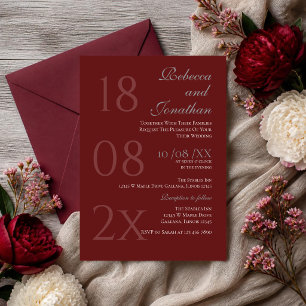 Burgundy Wedding Invitatiion Invitation