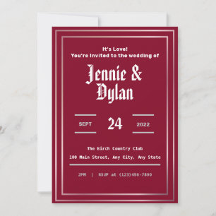 Burgundy Wedding Invitation