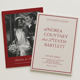 Burgundy Wedding Invitation