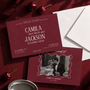 Burgundy Wedding Invitation