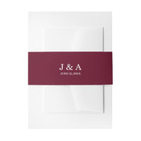 Burgundy Wedding Rustic Personalised Red Solid