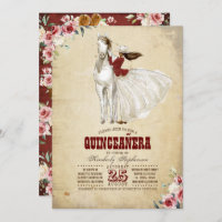 Burgundy Western Quinceañera - 15th Birthday