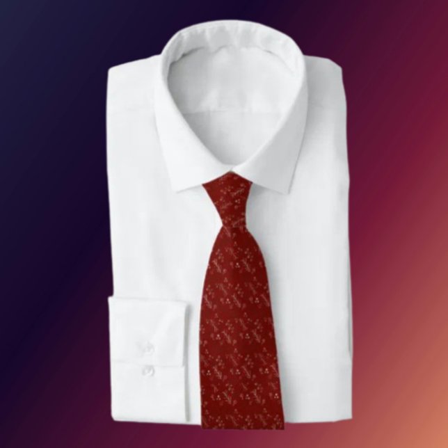 Burgundy Whimsy Doodle Necktie (Creator Uploaded)