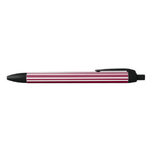 Burgundy White Stripes Seamless Pattern Black Ink Pen