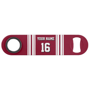 Burgundy White Team Jersey Custom Number Name
