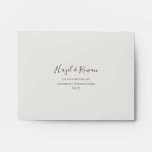 Burgundy Wildflower   Beige Self Addressed RSVP Envelope