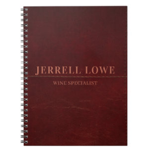 Burgundy Wine Colour Vintage Leather Professional Notebook