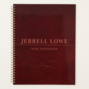 Burgundy Wine Colour Vintage Leather Professional Planner