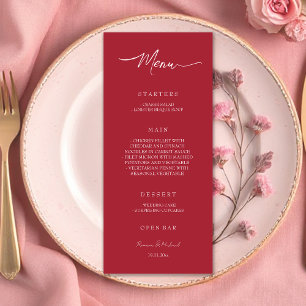 Burgundy Wine Elegant Menu