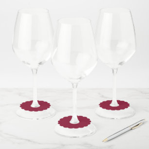 Burgundy Wine Glass Tag