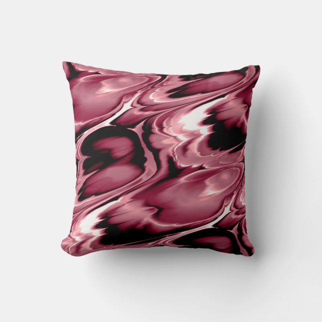 Burgundy Wine Modern Elegant Abstract Cushion (Front)