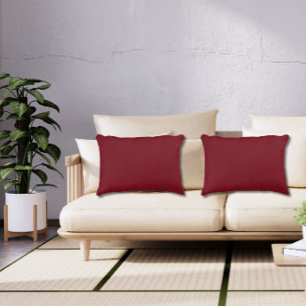 Burgundy Wine Plain Solid Colour Jewel Tone Decorative Cushion