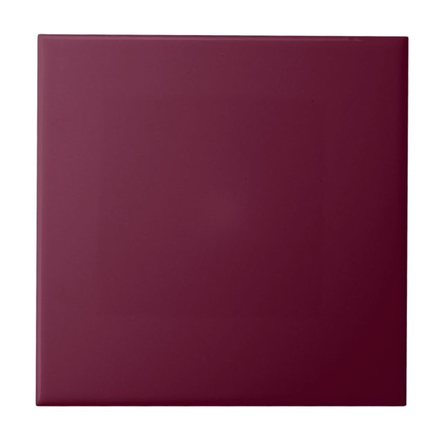 Burgundy Wine Solid Colour | #5b0523 Ceramic Tile (Front)