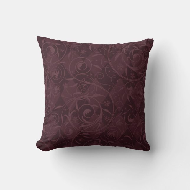 Burgundy Wine Venetian Medley Design Cushion (Front)