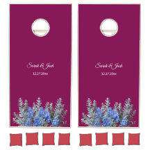 Burgundy Winter Wedding  Cornhole Set