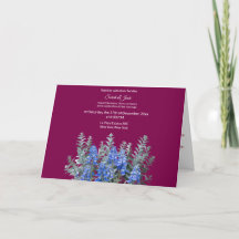 Burgundy Winter Wedding Invitation with Bluebonnet