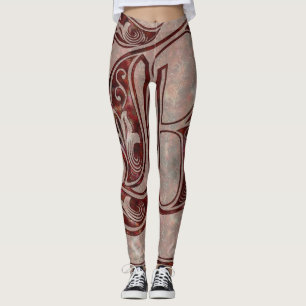 Burgundy Women's Leggings
