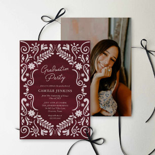 Burgurgy Fiesta Graduation Party Photo Invite