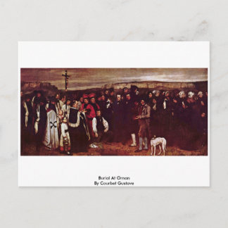 Burial At Ornan By Courbet Gustave Postcard