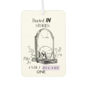 Buried In Stories Dark Academia Art Car Air Freshener