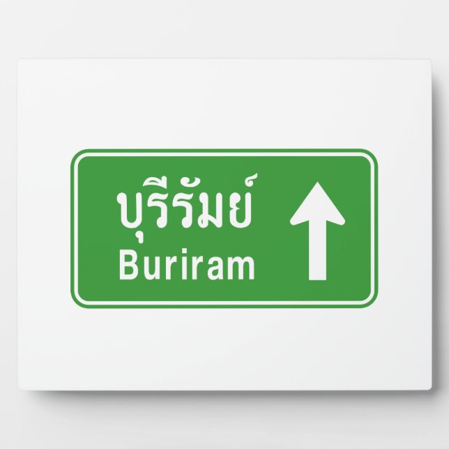 Buriram Ahead ⚠ Thai Highway Traffic Sign ⚠ Plaque (Front)