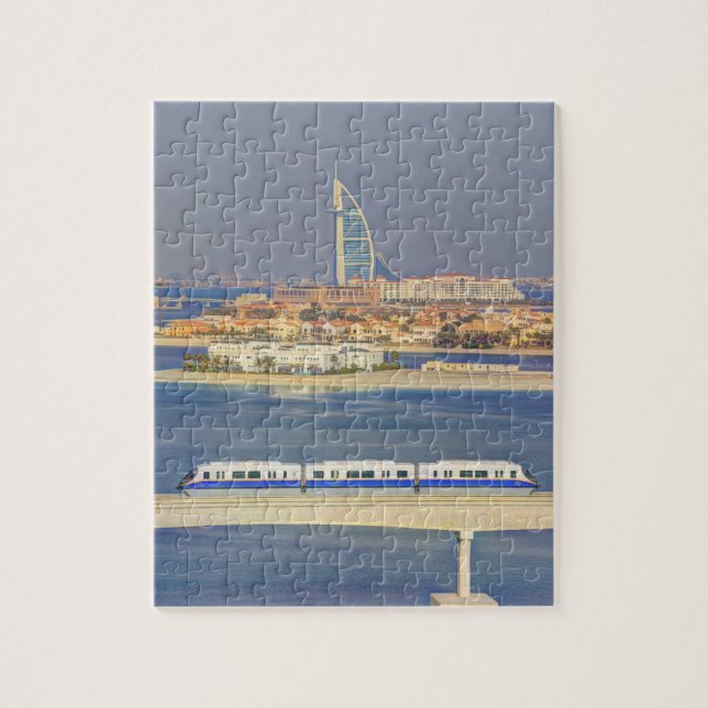 Burj Al Arab and Palm Jumeirah Monorail Jigsaw Puzzle (Vertical)